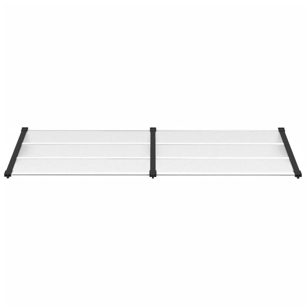 vidaXL Vchodová stříška černá a průhledná 239 x 90 cm polykarbonát