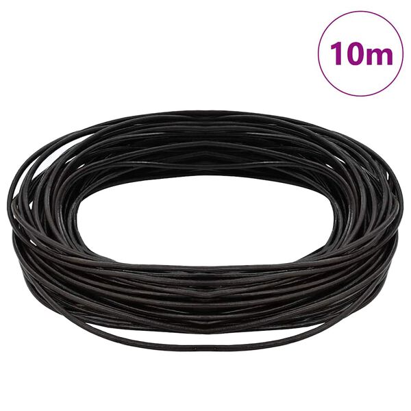 vidaXL Kožený provázek Tmavě hnědá Ø1,5 mm x 10 m Kůže