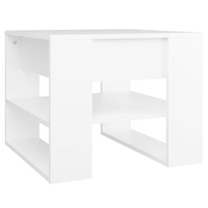 vidaXL Konferenčn&iacute; stolek b&iacute;l&yacute; 55,5 x 55 x 45 cm kompozitn&iacute; dřevo