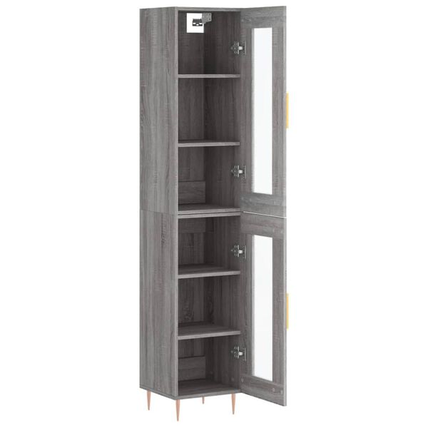 vidaXL Skř&iacute;ň highboard &scaron;ed&aacute; sonoma 34,5 x 34 x 180 cm kompozitn&iacute; dřevo
