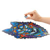 UNIDRAGON 184d&iacute;ln&eacute; dřevěn&eacute; puzzle Majestic Wolf středn&iacute; 24 x 33 cm