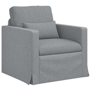 vidaXL Pohovka Světle &scaron;ed&aacute; 78 x 78 x 80 cm textil