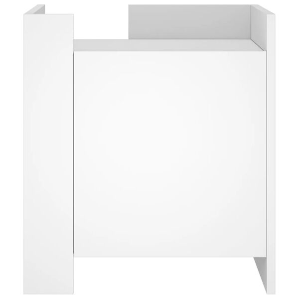 vidaXL Nočn&iacute; stolek b&iacute;l&yacute; 45 x 50 x 50 cm kompozitn&iacute; dřevo