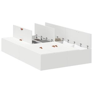 vidaXL R&aacute;m postele s &uacute;ložn&yacute;m prostorem s &uacute;loži&scaron;těm B&iacute;l&aacute; 120 x 200 cm