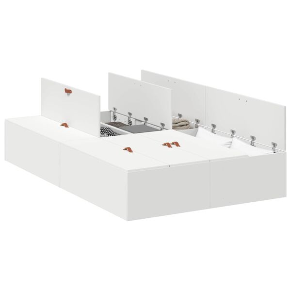 vidaXL R&aacute;m postele s &uacute;ložn&yacute;m prostorem s &uacute;loži&scaron;těm B&iacute;l&aacute; 120 x 200 cm