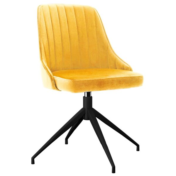 vidaXL J&iacute;deln&iacute; židle 6 ks žlut&eacute; samet