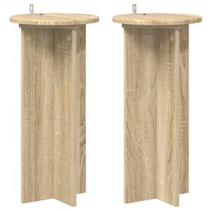 vidaXL Stojan na rostliny 2 ks Dub sonoma 29,5 x 29,5 x 60 cm
