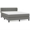 vidaXL Box spring postel s matrac&iacute; tmavě &scaron;ed&yacute; 140 x 190 cm textil