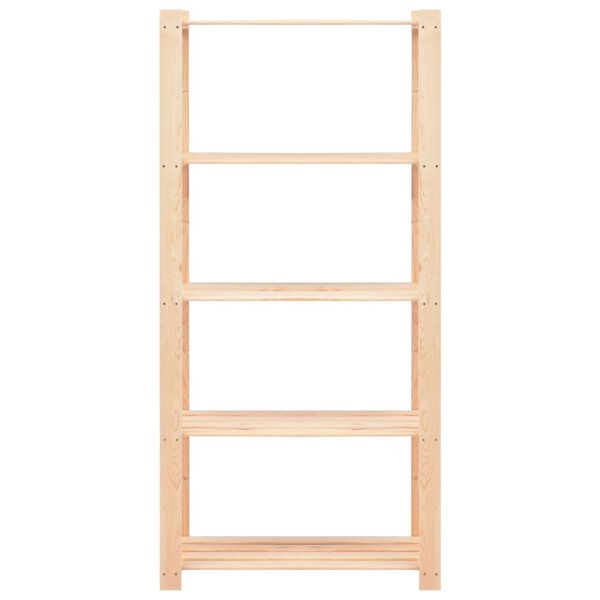 vidaXL &Uacute;ložn&yacute; reg&aacute;l 5 polic 2 ks 80x38x170 cm masivn&iacute; borovice 250 kg