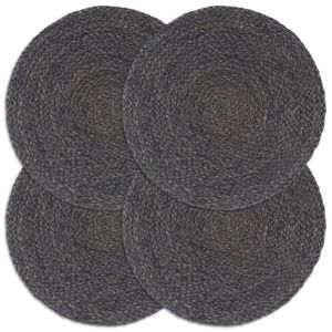 vidaXL Prost&iacute;r&aacute;n&iacute; 4 ks tmavě &scaron;ed&eacute; 38 cm kulat&eacute; juta