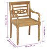 vidaXL Židle Batavia 4 ks s podu&scaron;kami masivn&iacute; teakov&eacute; dřevo
