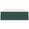 vidaXL Postel s &uacute;ložn&yacute;m prostorem a matrac&iacute; Tmavě zelen&aacute; 140 x 200 cm