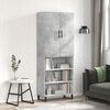 vidaXL Skř&iacute;ň highboard betonově &scaron;ed&aacute; 69,5x34x180 cm kompozitn&iacute; dřevo