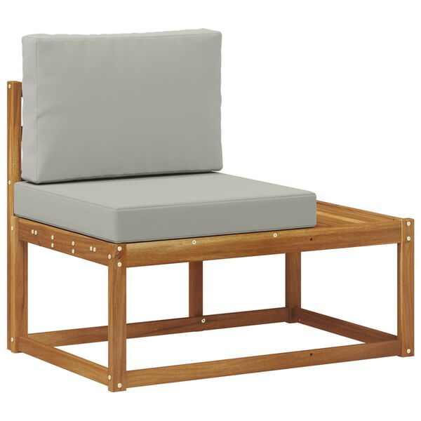 vidaXL Venkovn&iacute; koncov&aacute; pohovka s pol&scaron;t&aacute;řem Př&iacute;rodn&iacute; 91 x 63 x 73 cm