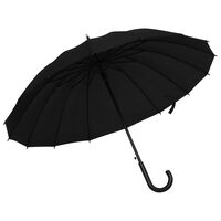 vidaXL Deštník automatický černý 105 cm
