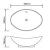 Luxusní keramické oválné umyvadlo s přepadem - 59 x 38,5 cm