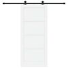 vidaXL Posuvn&eacute; dveře B&iacute;l&aacute; a čern&aacute; 86 x 198,5 cm Masivn&iacute; borov&eacute; dřevo