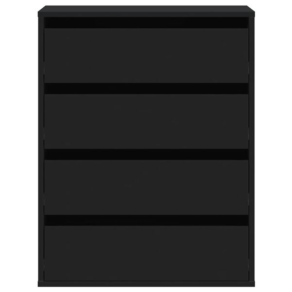 vidaXL Rohová zásuvková komoda černá 60 x 41 x 76 cm kompozit