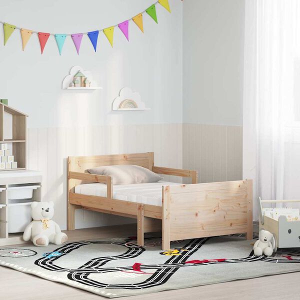 vidaXL R&aacute;m postele s matrac&iacute; Hněd&aacute; 80 x 200 cm Masivn&iacute; borov&eacute; dřevo