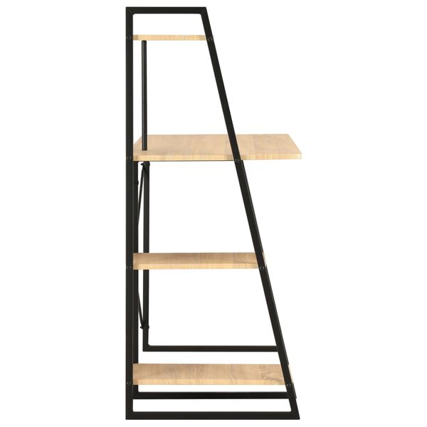 vidaXL Psac&iacute; stůl s poličkami čern&yacute; a dub 102 x 50 x 117 cm