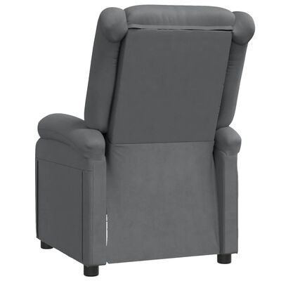 322439 vidaXL Recliner Anthracite Faux Leather