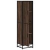 vidaXL Skř&iacute;ň highboard hněd&yacute; dub 35,5x35x139 cm kompozit a kov