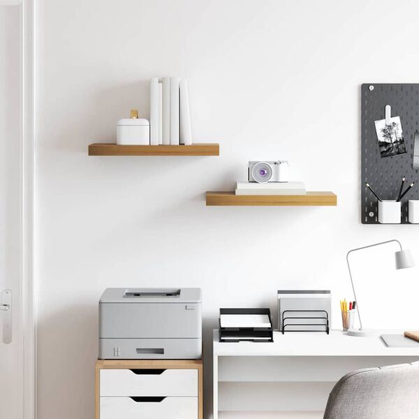 vidaXL N&aacute;stěnn&aacute; polička 2 pcs Hněd&aacute; 50 x 23 x 4 cm kompozitn&iacute; dřevo