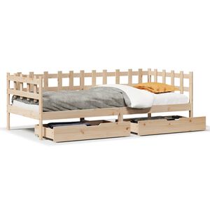 vidaXL V&aacute;lenda se z&aacute;suvkami 90 x 190 cm masivn&iacute; borovice