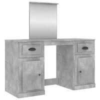 vidaXL Toaletní stolek se zrcadlem betonově šedý 130 x 50 x 132,5 cm