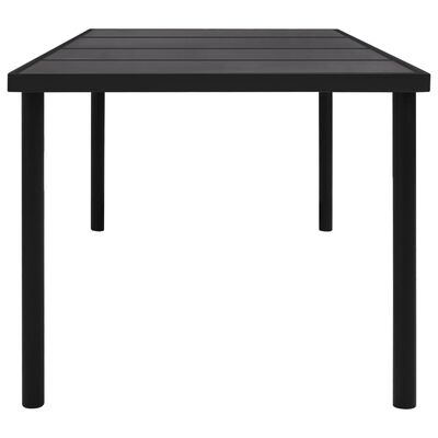 vidaXL Zahradní stůl 190 x 90 x 74 cm černý ocel