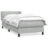 vidaXL Box spring postel s matrac&iacute; světle &scaron;ed&aacute; 80x210 cm samet