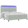 vidaXL LED box pružinov&aacute; postel s čelo Světle &scaron;ed&aacute; 200 x 200 cm textil