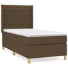 vidaXL Box spring postel s matrac&iacute; tmavě hněd&aacute; 90x190 cm textil