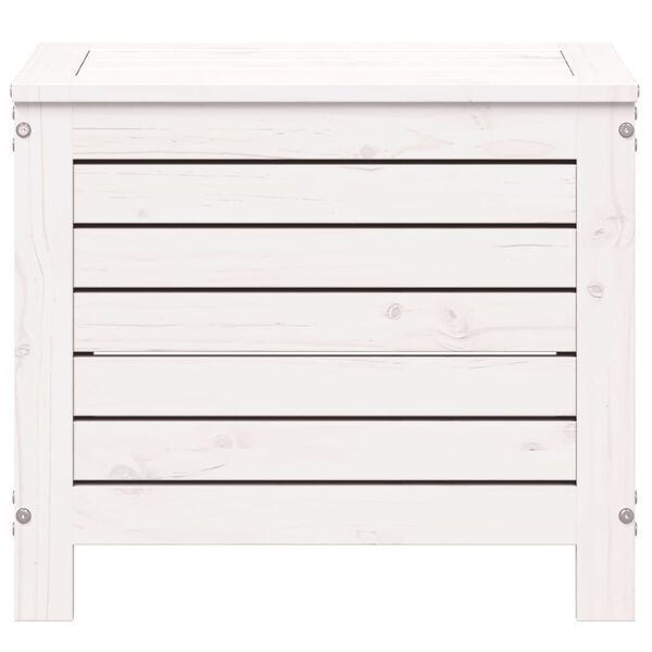 vidaXL Zahradn&iacute; podnožka b&iacute;l&aacute; 62 x 31,5 x 52 cm masivn&iacute; borov&eacute; dřevo