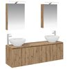 vidaXL Sada koupelnov&yacute;ch skř&iacute;něk 5 pcs Dub artisan Kompozitn&iacute; dřevo