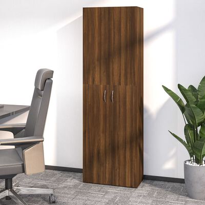 vidaXL Kancelářská skříň hnědý dub 60 x 32 x 190 cm kompozitní dřevo