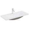 vidaXL Z&aacute;pustn&eacute; umyvadlo s bateri&iacute; 101 x 39 x 18 cm keramick&eacute; b&iacute;l&eacute;