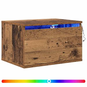 vidaXL N&aacute;stěnn&aacute; nočn&iacute; skř&iacute;ňka Star&eacute; dřevo 50 x 36 x 30 cm