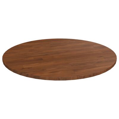 vidaXL Kulatá stolní deska tmavě hnědá Ø70x1,5 cm ošetřený masivní dub
