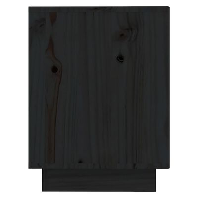 vidaXL Botník černý 110 x 34 x 45 cm masivní borové dřevo