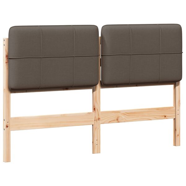 vidaXL Čalouněn&eacute; čelo postele s čelo Hněd&aacute; a taupe 140 cm