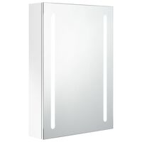 vidaXL LED koupelnová skříňka se zrcadlem zářivě bílá 50 x 13 x 70 cm