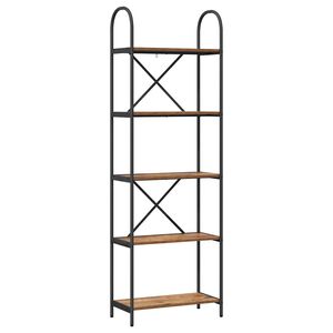 vidaXL Knihovna 5 &uacute;rovn&iacute; 60 x 30 x 183 cm Kompozitn&iacute; dřevo Star&eacute; dřevo