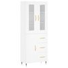 vidaXL Skř&iacute;ň highboard b&iacute;l&aacute; 69,5 x 34 x 180 cm kompozitn&iacute; dřevo
