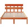 vidaXL R&aacute;m postele s čelo Hněd&aacute; 120 x 190 cm Masivn&iacute; borov&eacute; dřevo