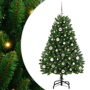 vidaXL Uměl&yacute; v&aacute;nočn&iacute; stromeček se &scaron;pičkou a koul&iacute; 120 cm 150 LED