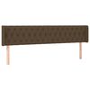 vidaXL Čelo postele s LED tmavě hněd&eacute; 183 x 16 x 78/88 cm textil