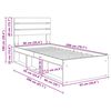 vidaXL R&aacute;m postele s čelo Kouřov&yacute; dub 90 x 200 cm Masivn&iacute; borov&eacute; dřevo