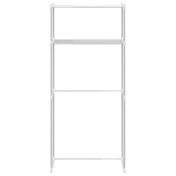 vidaXL Police na pračku s policí Bílá 63 x 27 x 136 cm Hliník