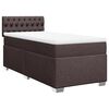 vidaXL Box spring postel s matrac&iacute; tmavě hněd&aacute; 90x190 cm textil